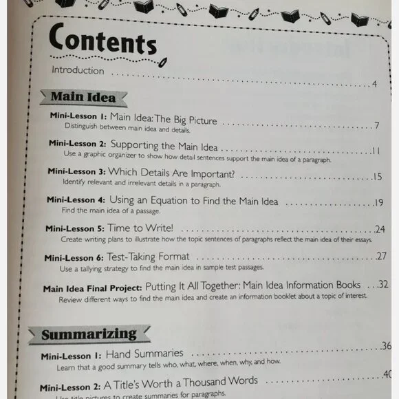 Comprehension Mini-Lessons: Main Idea & Summarizing - Picture 4 of 4